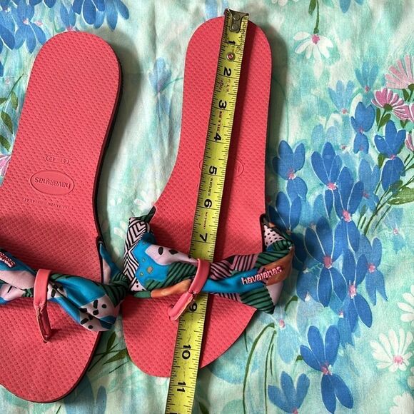 Havaianas Flip Flops Soft Cloth and Leather Straps - 11/12  Women - Picture 8 of 8
